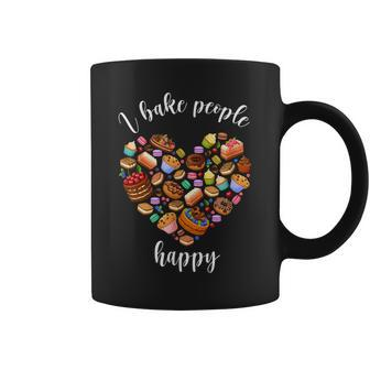 I Bake People Happy Pastry Chef Cake And Pie Baker Coffee Mug - Monsterry CA