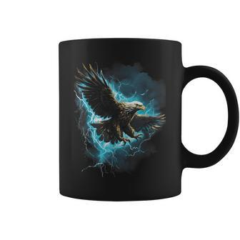 Bald Eagle Bird Nature Usa Lightning Coffee Mug - Monsterry DE
