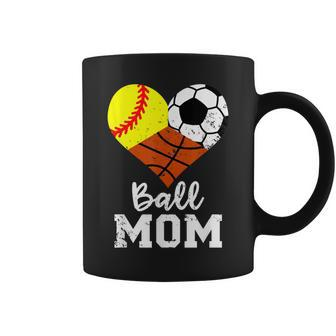 Ball Mom Softball Soccer Basketball Mom Coffee Mug - Monsterry