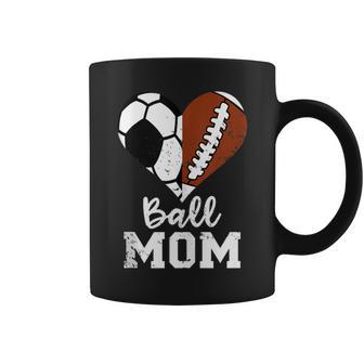 Ball Mom Heart Football Soccer Mom Coffee Mug - Monsterry UK