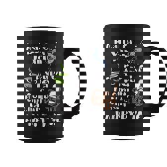A Ball Of Yarn A Cup Of Tea A Comfy Chair A Happy Me Knittin Coffee Mug - Monsterry