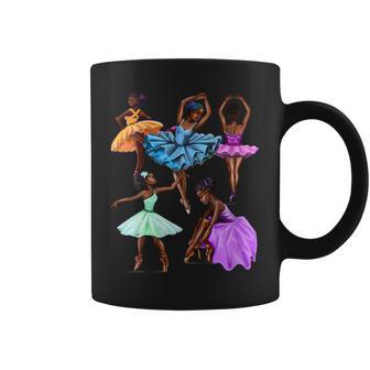 Ballerina Black African American Dancing Ballet Dance Coffee Mug - Monsterry