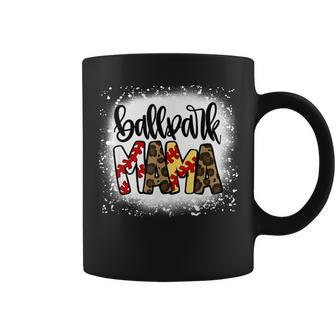 Ballpark Mom Mama Baseball Softball Mother's Day Bleached Coffee Mug - Monsterry DE