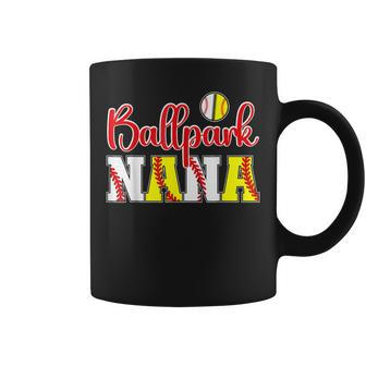 Ballpark Nana Softball Baseball Nana Grandma Coffee Mug - Monsterry CA