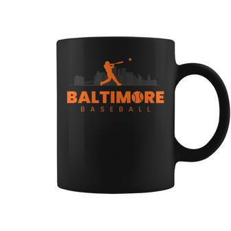Baltimore Baseball Minimalist City Skyline Baseball Lover Coffee Mug - Monsterry AU