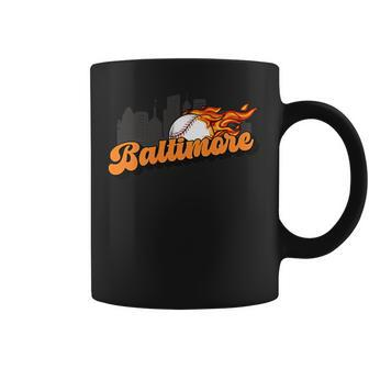 Baltimore Baseball Vintage Player Retro Baseball Lover Coffee Mug - Monsterry