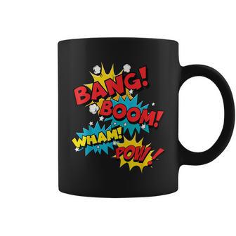 Bang Boom Pow Wham Comic Bubbles Coffee Mug - Monsterry CA