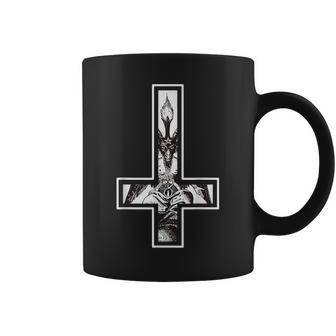 Baphomet Inverted Cross Occult Satanism Hail Satan Coffee Mug - Thegiftio UK