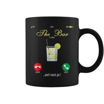 Bar Is Calling Mobile Call Wine Day Drinking Coffee Mug - Monsterry CA