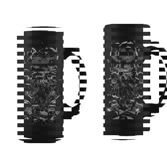 Barba Negra Pirata Capitán Calavera Caribe Ancla Pez Taza de café - Regaloses