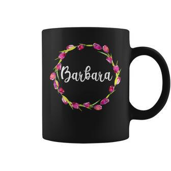 Barbara Name For Tulip Wreath Coffee Mug - Seseable