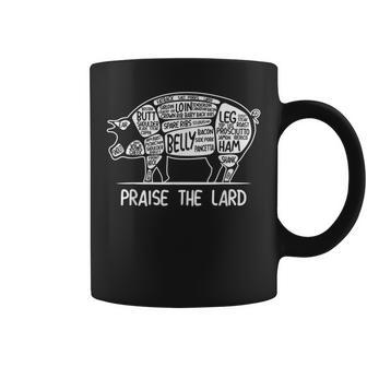 Barbecue Father Grilling Praise The Lard Bacon T Coffee Mug - Monsterry