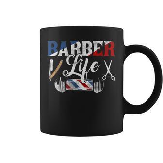 Barber-Life Pole Scissors Blade Vintage Shop Hairstylist Coffee Mug - Monsterry AU