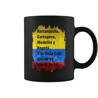 Barranquilla Cartagena Medellin Y Bogota Cali Colombian Flag Coffee Mug - Monsterry