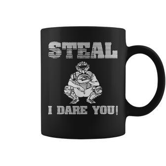 Baseball Catcher Steal I Dare You Coffee Mug - Monsterry UK