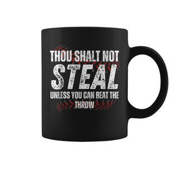 Baseball Coach Baseball Thou Shall Not Steal Coffee Mug | Mazezy