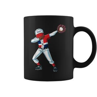 Baseball Dabbing Dominican Republic Player Catcher Pitcher Coffee Mug - Monsterry UK