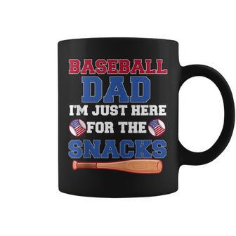 Baseball Dad I'm Just Here For The Snacks Father's Day Coffee Mug - Thegiftio UK