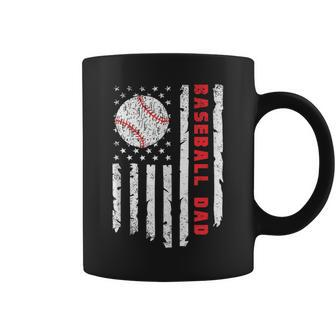 Baseball Dad Usa American Flag Patriotic Dad Father's Day Coffee Mug - Thegiftio UK