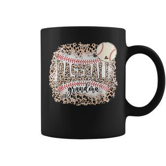 Baseball Grandma From Grandson Leopard Softball Mother's Day Coffee Mug - Monsterry