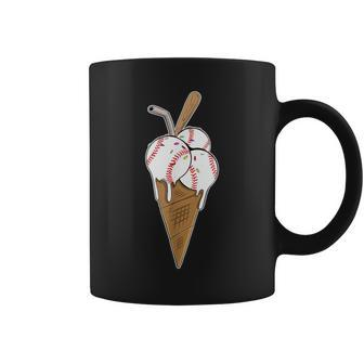 Baseball Ice Cream Sports Lover Ice Cream Cone Coffee Mug - Monsterry AU