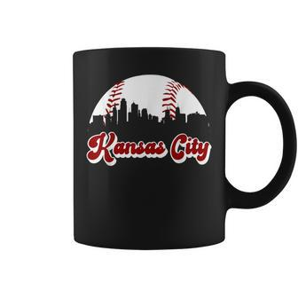 Baseball Kansas City Vintage Love Blue Color Royal Skyline Coffee Mug - Monsterry DE