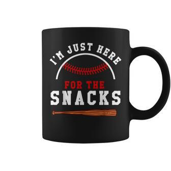 Baseball Lover I'm Just Here For The Snacks Toddler Coffee Mug | Mazezy