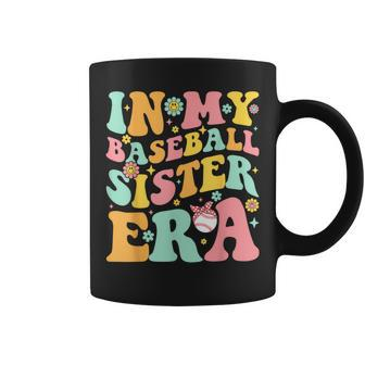 In My Baseball Sister Era Retro Groovy Baseball Sis Coffee Mug - Thegiftio UK