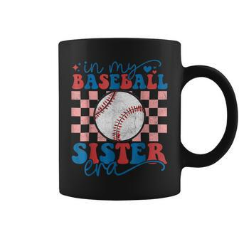 In My Baseball Sister Era Retro Vintage Baseball Sister Coffee Mug - Monsterry UK