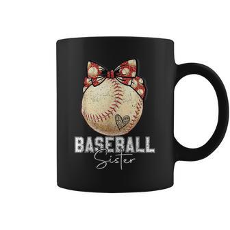 Baseball Sister Leopard Mother's Day Girls Womens Coffee Mug - Monsterry DE