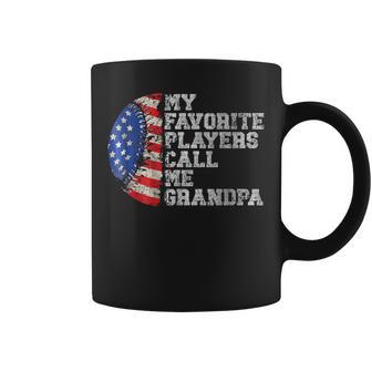 Baseball Softball My Favorite Player Calls Me Grandpa Coffee Mug - Monsterry DE