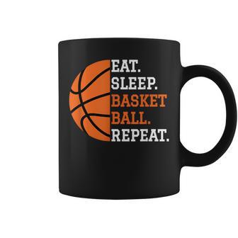 Basketball Player Boy Eat Sleep Basketball Repeat Coffee Mug - Monsterry UK