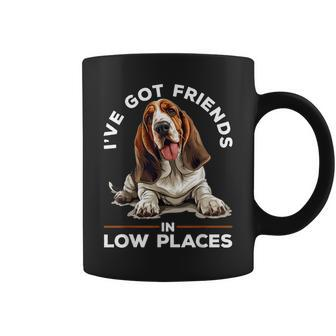 Basset Hound Dog Breed I've Got Friends In Low Places Coffee Mug | Mazezy