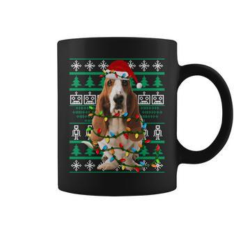 Basset Hound Dog Christmas Ugly Christmas Sweater Coffee Mug - Seseable