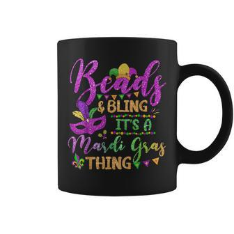 Beads And Bling Its A Mardi Gras Thing Fun Colorful Coffee Mug | Mazezy