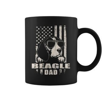 Beagle Dad Cool Vintage Retro Proud American Coffee Mug | Mazezy CA
