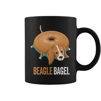 Beagle Dog Bagel Bread Pun Animals Coffee Mug | Mazezy