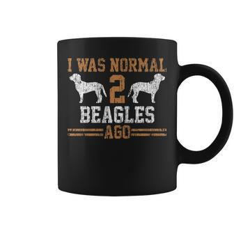 Beagle I Was Normal Two Beagles Ago Vintage Coffee Mug | Mazezy
