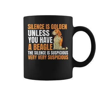Beagle Small Scent Dog Hunting Pet Breeder Silence Is Golden Coffee Mug - Thegiftio UK