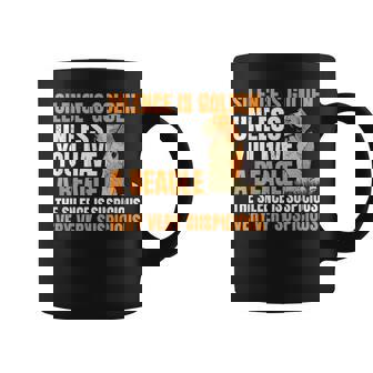Beagle Small Scent Dog Hunting Pet Breeder Silence Is Golden Coffee Mug - Thegiftio