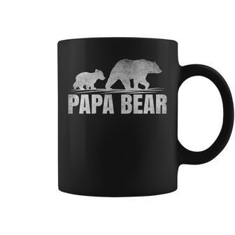 Bear Lover Dad Daddy Retro Distressed Papa Bear Father's Day Coffee Mug - Thegiftio UK