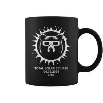 Bear Total Solar Eclipse 2024 Erie Coffee Mug - Seseable