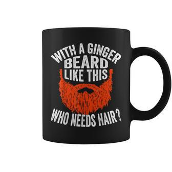 Bearded Bald Man Ginger Beard Sarcastic Saying Coffee Mug - Monsterry