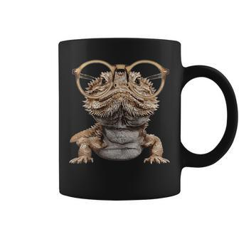 Bearded Dragon Animal Nerdy Glasses Bearded Dragon Coffee Mug - Seseable