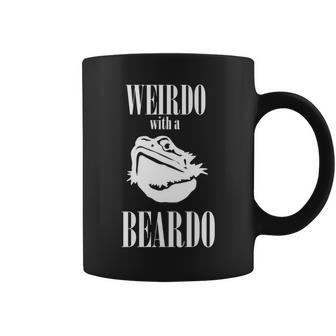 Bearded Dragon Reptile Weirdo With A Beardo Coffee Mug - Monsterry CA