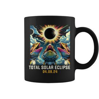 Bearded Dragon Howling At Solar Eclipse Coffee Mug - Seseable