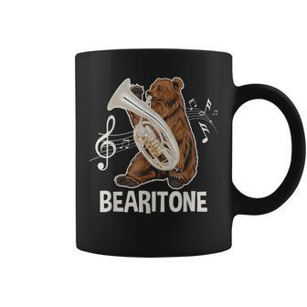 Bearitone Baritone Player Euphonium Lover Marching Band Coffee Mug - Thegiftio