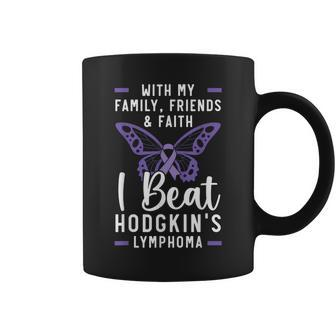 I Beat Hodgkin's Lymphoma Survivor Lymphoma Cancer Coffee Mug - Monsterry