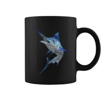Beautiful Blue Marlin Fishing Short Sleeve Coffee Mug - Monsterry