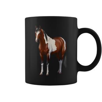 Beautiful Brown Bay Pinto Paint Horse Lover Coffee Mug - Monsterry